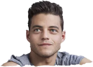 😏 Rami Malek ator, retrato, Rami Malek, celebridade telegram sticker