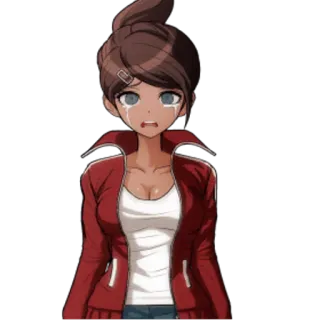 😢 anime, piangere, bruna, ragazza, triste telegram sticker