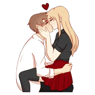 😘 ciuman, cinta, pasangan, romantis, kasih sayang, peluk whatsapp sticker