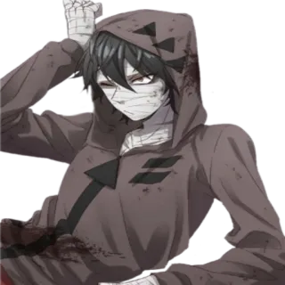 😓 Zack Angels of Death Anime, Personaggio, Bende, Felpa con cappuccio, Sangue, Manga telegram sticker