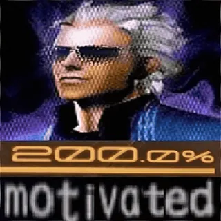 😎 Vergil Devil May Cry 200.00% motivated video game, Devil May Cry, Vergil, motivated, gaming, character, meme telegram sticker