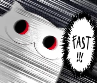 😧 FAST!!! スピード, 速い, アニメ, モーション, 漫画, コミック telegram sticker