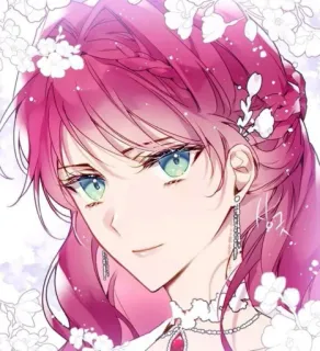 😊 Anime, Ragazza, Donna, Ritratto, Bellezza, Personaggio, Cartone animato telegram sticker