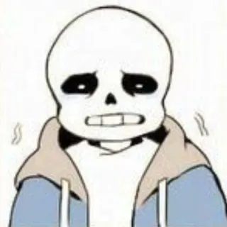 ☠️ Sans Undertale video game, skeleton, nervous, cold telegram sticker