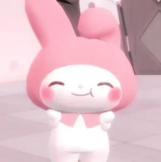 🦕 My Melody sanrio, kawaii, fofo, anime, rosa whatsapp sticker
