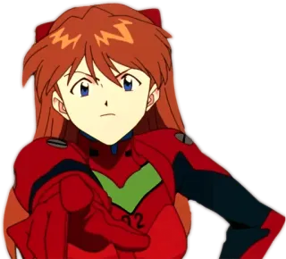 👈 Asuka Langley Soryu Neon Genesis Evangelion Anime, Manga, Karakter, Merah, Pilot telegram sticker