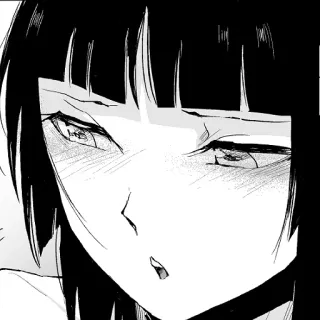 😳 Anime, Mangá, Garota, Mulher, Rosto, Expressão telegram sticker