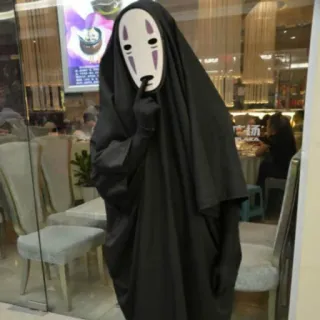 👁‍🗨 No-Face Spirited Away Senza Volto, La città incantata, Anime, Cosplay, Personaggio, Maschera telegram sticker