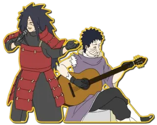 🎤 Madara Uchiha, Obito Uchiha Naruto Anime, Nhân vật, Âm nhạc, Guitar, Hát, Hoạt hình Nhật Bản telegram sticker