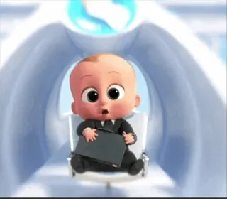 😳 Boss Baby The Boss Baby em bé, bộ com lê, hoạt hình, nhân vật whatsapp sticker
