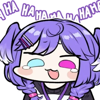 😂 HA HA HA HA HA HA tertawa, anime, kartun, imut, chibi, lol, haha telegram sticker