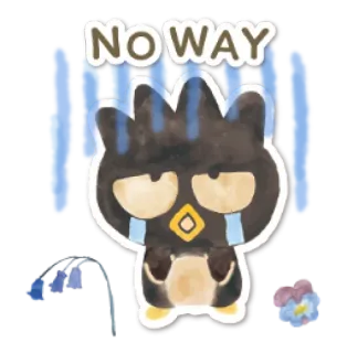 🧁 NO WAY Dibujo animado, Triste, Animal, Lindo, Kawaii, Sticker whatsapp sticker