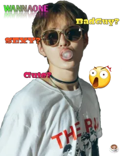 😎 WANNAONE
SEXY?
Cute?
BadGuy? kpop, occhiali da sole, carino, gomma da masticare, adolescente whatsapp sticker