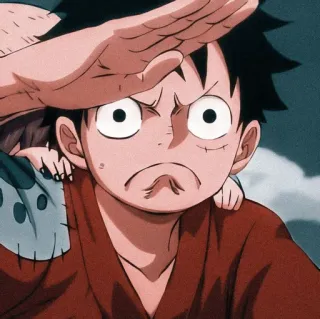 ☠ Monkey D. Luffy One Piece Anime, One Piece, Monkey D. Luffy, Luffy, Cartoon, Piraat, Personage, Manga telegram sticker