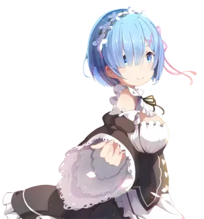😊 Rem Re:Zero Anime, Personaje, Rem, Re Zero, Lindo, Criada, Manga whatsapp sticker