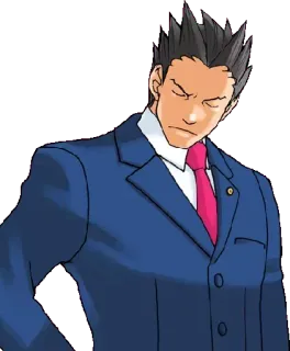 😠 Phoenix Wright Ace Attorney 弁護士, ビデオゲーム, アニメ, 弁護士, 法廷 telegram sticker
