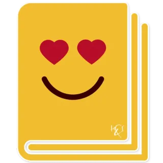 📔 emoji, amor, cara, corazón, sonrisa telegram sticker