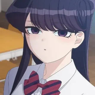💈 Komi Shouko Komi Can't Communicate Аниме, Манга, Школьница, Komi Can't Communicate, Милый, Школьная форма, Портрет telegram sticker