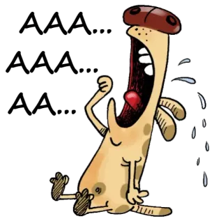 😭 cane, cartone animato, triste, piangere, animale, illustrazione whatsapp sticker