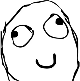 🙂 meme, trollface, internet, expression, funny telegram sticker