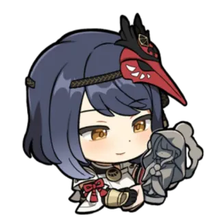 🥰 Kujou Sara Genshin Impact Anime, Videospiel, Genshin Impact, Kujou Sara, Süß whatsapp sticker