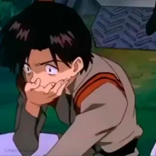 🤢 Shinji Ikari Neon Genesis Evangelion t.me/lameballl Anime, Manga, Nervioso, Shinji, Evangelion, Eva telegram sticker