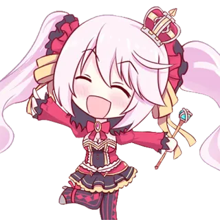 😄 Anime, Chibi, Fofo, Garota, Coroa, Feliz, Desenho animado, Personagem telegram sticker