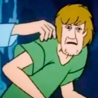 😨 Shaggy Rogers Scooby-Doo cartoon, Shaggy, Scooby-Doo, funny, meme telegram sticker