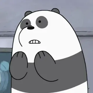 😩 Panda We Bare Bears Панда, Мы обычные медведи, Мультфильм, Персонаж, Смешной, Милый whatsapp sticker