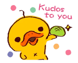 😊 Kudos to you Felicitaciones, Cumplido, Pato, Lindo, Felicitaciones, Recompensa telegram sticker