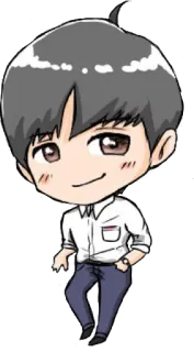 😊 Chibi, Kartun, Anime, Karakter, Anak laki-laki, Senyum, Lucu telegram sticker