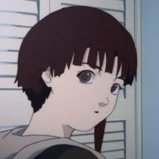 👀 Lain Iwakura Serial Experiments Lain Anime, Lain, Iwakura, Serial Experiments Lain, Personnage whatsapp sticker