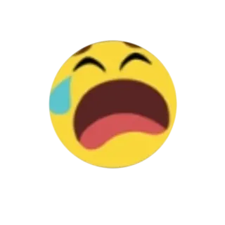 😢 Эмодзи, Плачущий, Грустный, Эмоция, Выражение, Желтый telegram sticker