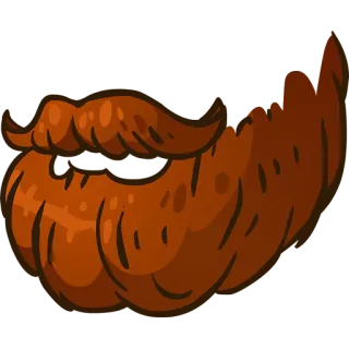 🐻 beard, facial hair, mustache, ginger beard telegram sticker