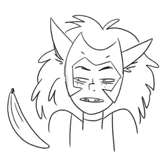 🤨 Catra She-Ra and the Princesses of Power catra, she-ra, netflix, desenho animado, engraçado, banana telegram sticker