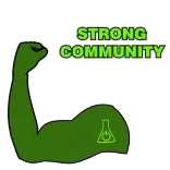 ✊ STRONG COMMUNITY сообщество, рука, сильный, единство, поддержка telegram sticker