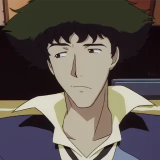 🚬 Spike Spiegel Cowboy Bebop Anime, Cowboy Bebop, Spike Spiegel, Caçador de recompensas, Retro, Anos 90 whatsapp sticker