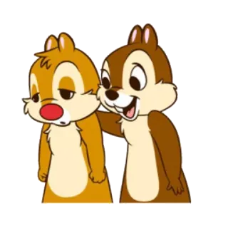 👫 Chip and Dale Ardilla listada, Dibujos animados, Disney, Amistad, Chip, Dale telegram sticker