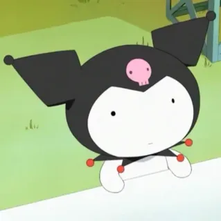 💕 Kuromi Kuromi, Sanrio, Anime, Dibujos animados, Personaje, Calavera telegram sticker