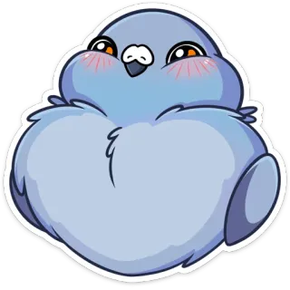 ☺️ chim, bồ câu, dễ thương, động vật telegram sticker