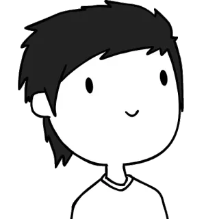🙂 desenho animado, menino, personagem, simples, pessoa, adesivo telegram sticker