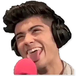 😝 personne, microphone, casque, langue, expression du visage telegram sticker