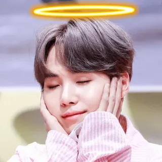 😇 man, person, angel, halo, portrait, cute telegram sticker