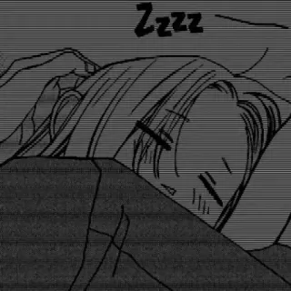 📎 Zzzz dormindo, anime, mangá, sono, zzz, cansado, desenho animado telegram sticker