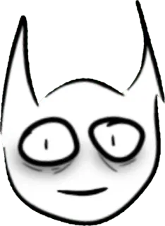 🙃 Мультфильм, Демон, Персонаж, Лицо, Наклейка telegram sticker