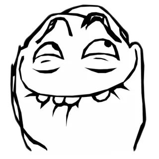 🤤 Meme, Rage Face, Meme de internet, Gracioso, Cómic, Expresión telegram sticker