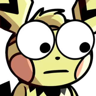 😳 Pichu Pokemon pichu, pokemon, surprised, shocked, big eyes, anime, reaction telegram sticker