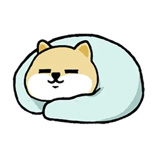 😌 狗, 睡觉, 可爱, 动物, 卡通, 放松 whatsapp sticker