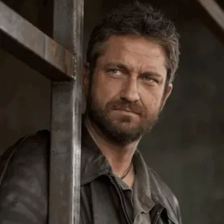 🔱 homem, barba, retrato, ator, Gerard Butler whatsapp sticker