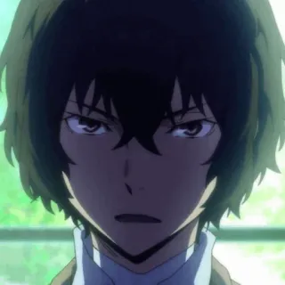 🥂 Osamu Dazai Bungou Stray Dogs Anime, Bungou Stray Dogs, Osamu Dazai, Retrato, Personagem telegram sticker